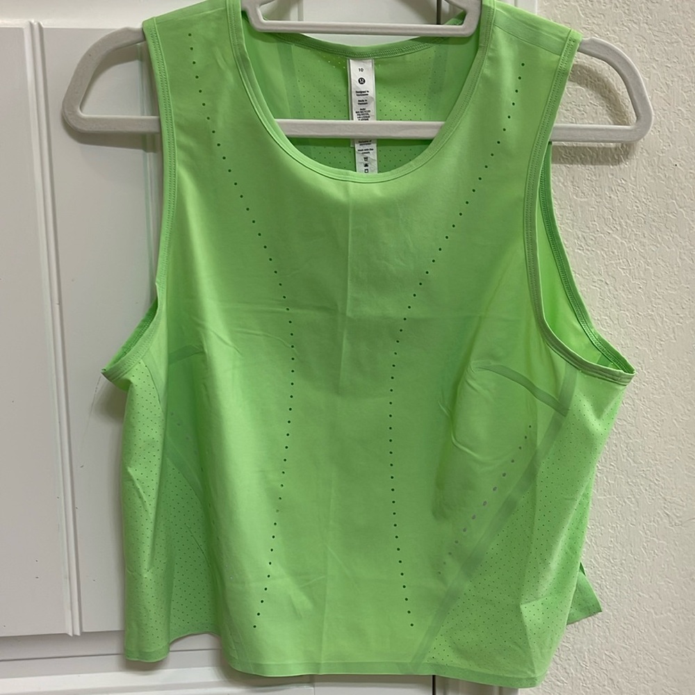 Lululemon Lime Green Workout Tank Top Size 10
